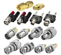 BNC RF Adapter Kit - 14 Types BNC Male/Female to 2X 4mm Dual Banana Plug, PL259 SO239 UHF, SMA Connector, and SMA Male Female Coupler for Antennas, SDR, CB Radios, FPV, Wi-Fi, Coaxial Cables
