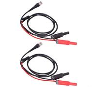BNC Test Leads, 2PCS 120cm BNC to Dual 4mm Banana Connector Cable, 50Ω Coaxial Cable with Stackable Connectors for Oscilloscope Probes and Test Equipment