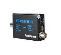 BNC to HDMI video signal convertor, 4-IN-1 Composite CVBS AHD TVI CVI to HDMI Video Converter Adapter BNC Cable to HDMI VGA BNC(CVBS) for Camera/DVR/CCTV Security system