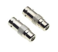 BNC To Phono Coupler - Female Socket Adaptor, RCA To BNC Joiner, Pack Of 2