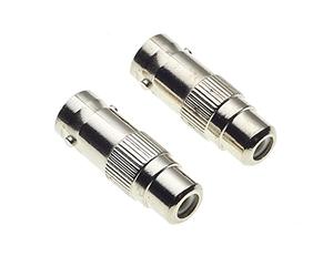 BNC To Phono Coupler - Female Socket Adaptor, RCA To BNC Joiner, Pack Of 2