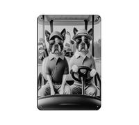 BNCEDJK Boston Terrier Dog Golf Tin Sign Vintage Metal Pub Club Cafe Bar Home Wall Art Decoration Poster Retro 8x12inch(20x30cm)