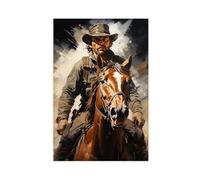 BNCEDJK Cowboy Chronicles， Wild West Artistic Poster Canvas Poster Bedroom Decor Landscape Decor Gift 24x36inch(60x90cm)