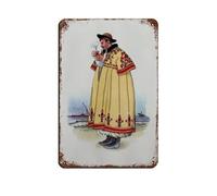BNCEDJK Hungarian Traditional Fashion Tin Sign Vintage Metal Pub Club Cafe Bar Home Wall Art Decoration Poster Retro 8x12inch(20x30cm)