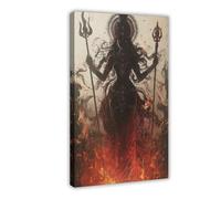 BNCEDJK Kali Maa, Hindu Goddess Canvas Poster Bedroom Decor Landscape Decor Gift 24x36inch(60x90cm)