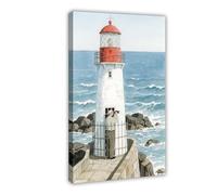 BNCEDJK Lighthouse Prisoner - Guarding The Tower Canvas Poster Bedroom Decor Landscape Decor Gift 08x12inch(20x30cm)