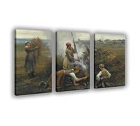 BNCEDJK Ukrainian Farmers Trying To Start A Fire Canvas Poster Wall Art Print Picture Paintings 16x24inch(40x60cm)