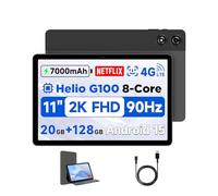 BNCF 11 inch Android 15 Tablet, Helio G100 Octa-Core 20GB+128GB (1TB TF) Bpad 11 FHD 1920×1200 IPS 90Hz Widevine L1, 7000mAh PD 18W 5MP+8MP Camera, 4G LTE+2.4G/5G Wifi+BT5.0+GPS with Protective Case