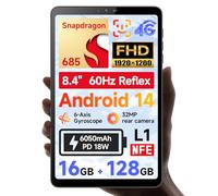 BNCF 8.4 inch Snapdragon 685 Android 14 Tablet, FHD IPS 1920x1200 Resolution 60Hz Reflex Bpad mini with Widevine L1, 16GB+128GB(1TB Expand), 5MP+32MP Camera, 4G LTE+2.4G/5G Wifi+BT5.0+GPS, 6050mAh