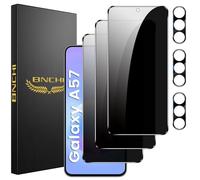 BNCHI 3 pieces for Samsung Galaxy A57 for tempered glass privacy screen and 3 pieces camera protection, 28° anti-spy, anti-fingerprint, bubble-free 9H full screen screen protector