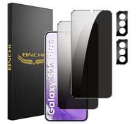 BNCHI Pack of 2 for Samsung Galaxy S22 Plus for Tempered Glass Privacy Screen and 2 Pieces Camera Protection, 28° Anti-Spy, Anti Fingerprint, Bubble-Free 9H Full Screen Screen Protector