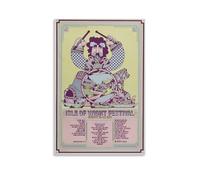 BNCVJFI Isle of Wight Festival Concert Poster (1970) Vintage Retro Canvas Poster Bedroom Decor Landscape Office Room Decor Gift 16x24inch(40x60cm)