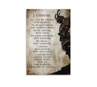 BNCVJFI Japanese Samurai Best Quotes I Choose to Live by Choice Canvas Poster Bedroom Decor Landscape Office Room Decor Gift 12x18inch(30x45cm)