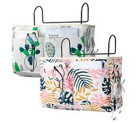 Bncxdc Bedside Organiser, Bedside Caddy, Bedside Hanging Storage Bag, 2PCS Bedside Storage Pocket With Hooks, Dormitory Bed Organiser Caddy Desktop Storage Rack for Headboards Bunk Beds Dorm Rooms