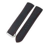 BNCXMO 19mm 20mm Rubber Watchband 21mm 22mm for IWC PILOT Mark 18 Spitfire chronograph IW3270 IW3777 IW5010 Curved end Watch Strap