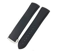 BNCXMO 19mm 20mm Rubber Watchband 21mm 22mm for IWC PILOT Mark 18 Spitfire chronograph IW3270 IW3777 IW5010 Curved end Watch Strap