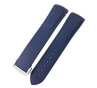 BNCXMO 19mm 20mm Rubber Watchband 21mm 22mm for IWC PILOT Mark 18 Spitfire chronograph IW3270 IW3777 IW5010 Curved end Watch Strap