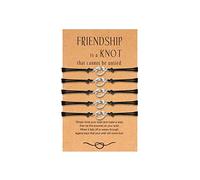 BNCXMO 2/3/4/5 Pcs Friendship Bracelets Matching Distance Bracelets for Friends Love Knot Infinity Bracelet for Women Bff Bracelet Gifts for Best Friends Sisters