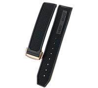 BNCXMO 20/21/22 mm Quality Rubber Silicone Watch Strap Suitable for Omega Watch Strap - Stainless Steel Deployment Clasp (-), 22 mm