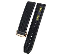 BNCXMO 20/21/22 mm Quality Rubber Silicone Watch Strap Suitable for Omega Watch Strap - Stainless Steel Deployment Clasp (-), 19 mm