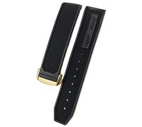 BNCXMO 20/21/22 mm Quality Rubber Silicone Watch Strap Suitable for Omega Watch Strap - Stainless Steel Deployment Clasp (-), 19 mm