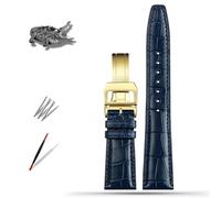 BNCXMO 20 mm 21 mm 22 mm crocodile leather watch strap replacement forPortuguese Porotfino family pilot watches bracelet folding clasp (,), 21 mm
