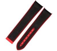 BNCXMO 20 mm 22 mm Rubber Nylon Silicone Watch Strap for Omega GMT Planet Ocean Diver 300 Curved End Orange Watch Strap (-)