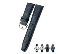 BNCXMO 20mm 21mm 22mm Calfskin Genuine Leather Watchband Suitable For IWC Pilot Portuguese Black Brown Blue Alligator Grain Watch strap