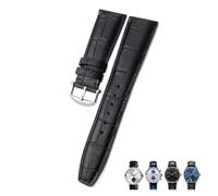 BNCXMO 20mm 21mm 22mm Calfskin Genuine Leather Watchband Suitable For IWC Pilot Portuguese Black Brown Blue Alligator Grain Watch strap