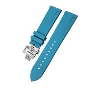 BNCXMO 20mm 21mm 22mm Fluoros Rubber Watchband Fit for Red Blue Black Waterproof Soft Watch Strap Bracelet