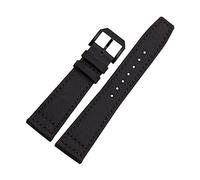 BNCXMO 20mm Watch Straps for IWC Pilot Portuguese Portofino Nylon Canvas Watch Bands Green Blue Gray Black Watchbands Straps Bracelets (Color : Green-Silvery, Size : 20mm)