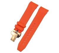 BNCXMO 21mm 22mm Curved End Rubber Watchband For T120 Seastar T120407A T120417A Black Orange Silicone Watch Strap Wrist Bracelet