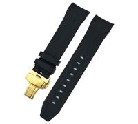 BNCXMO 21mm 22mm Curved End Rubber Watchband For T120 Seastar T120407A T120417A Black Orange Silicone Watch Strap Wrist Bracelet