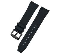 BNCXMO 21mm 22mm Curved End Rubber Watchband For T120 Seastar T120407A T120417A Black Orange Silicone Watch Strap Wrist Bracelet