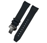 BNCXMO 21mm 22mm Curved End Rubber Watchband For T120 Seastar T120407A T120417A Black Orange Silicone Watch Strap Wrist Bracelet