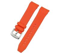 BNCXMO 21mm 22mm Curved End Rubber Watchband For T120 Seastar T120407A T120417A Black Orange Silicone Watch Strap Wrist Bracelet