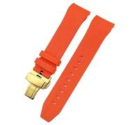 BNCXMO 21mm 22mm Curved End Rubber Watchband For T120 Seastar T120407A T120417A Black Orange Silicone Watch Strap Wrist Bracelet