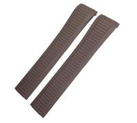 BNCXMO 21mm Higher Version Fluorous Rubber Watchband for Patek 5164A 5167A AQUANAUT Philippe PP Orange Brown Soft Silicone Watch Strap