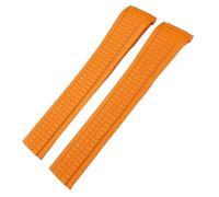 BNCXMO 21mm Higher Version Fluorous Rubber Watchband for Patek 5164A 5167A AQUANAUT Philippe PP Orange Brown Soft Silicone Watch Strap