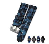 BNCXMO 22mm 24mm 26mm Rubber Watch Band，For Panerai SUBMERSIBLE Colorful Waterproof Sport Camo Strap