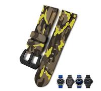 BNCXMO 22mm 24mm 26mm Rubber Watch Band，For Panerai SUBMERSIBLE Colorful Waterproof Sport Camo Strap