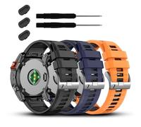 BNCXMO 22mm For Fenix 7/7 Pro/6/6 Pro/5/5 Plus Watch Band,Soft Quickfit Silicone Straps For Forerunner 965 955/Approach S70 47mm/Instinct 2/quatix 7 Smartwatch