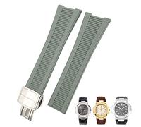 BNCXMO 25mm Notch Shape Rubber Silicone Watch Strap Waterproof Watch Bands For PATEK PHILIPPE Nautilus Men Bracelet