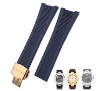 BNCXMO 25mm Notch Shape Rubber Silicone Watch Strap Waterproof Watch Bands For PATEK PHILIPPE Nautilus Men Bracelet