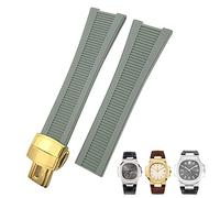 BNCXMO 25mm Notch Shape Rubber Silicone Watch Strap Waterproof Watch Bands For PATEK PHILIPPE Nautilus Men Bracelet
