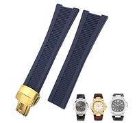 BNCXMO 25mm Notch Shape Rubber Silicone Watch Strap Waterproof Watch Bands For PATEK PHILIPPE Nautilus Men Bracelet