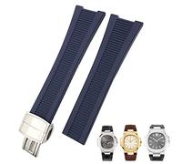 BNCXMO 25mm Notch Shape Rubber Silicone Watch Strap Waterproof Watch Bands For PATEK PHILIPPE Nautilus Men Bracelet