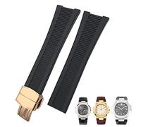 BNCXMO 25mm Notch Shape Rubber Silicone Watch Strap Waterproof Watch Bands For PATEK PHILIPPE Nautilus Men Bracelet