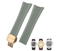 BNCXMO 25mm Notch Shape Rubber Silicone Watch Strap Waterproof Watch Bands For PATEK PHILIPPE Nautilus Men Bracelet