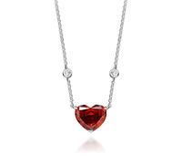 BNCXMO 925 Sterling Silver 10 * 12mm Heart High Carbon Diamond 43cm Pendant Necklace For Women Party Fine Jewelry Gifts